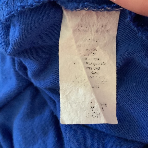 Royal blue shark bite shape short sleeve size small shirt - Picture 4 of 4